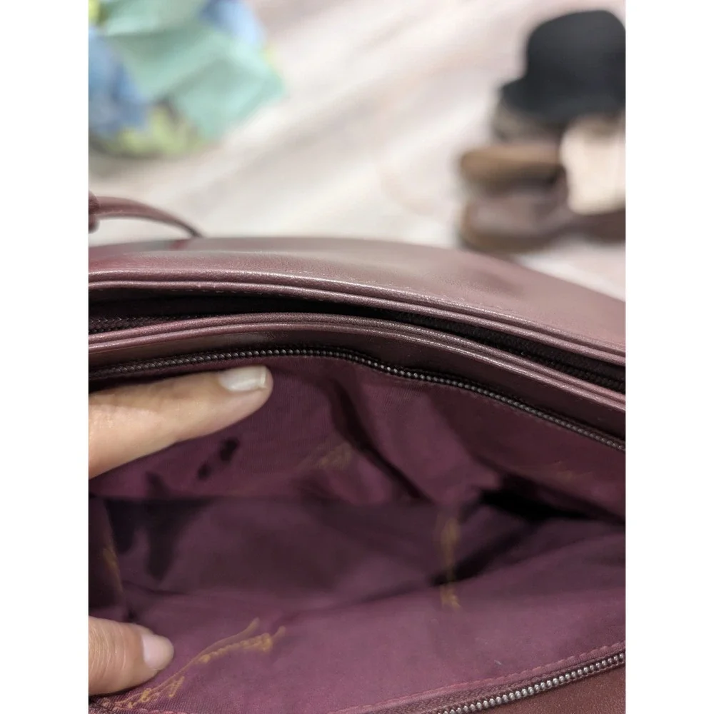 Vintage Shoulder Bag 80s ETIENNE AIGNER Soft Leather Handbag  OXBLOOD Clean 12x7